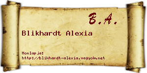 Blikhardt Alexia névjegykártya